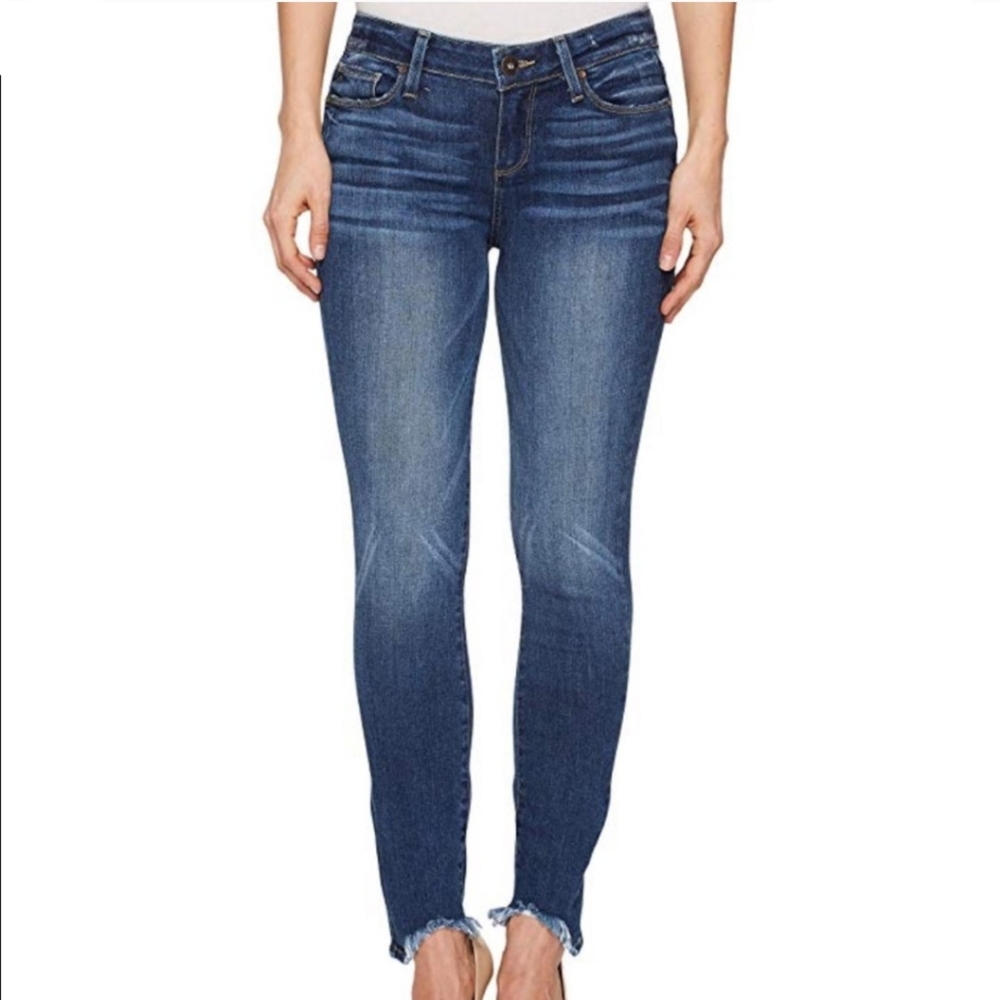 PAIGE, Verdugo Ankle, Raw Hem Jeans. Size 27.